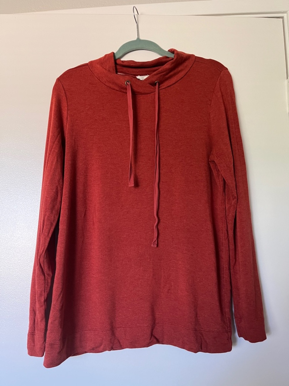 LOFT Lounge Hoodie in Rust Red